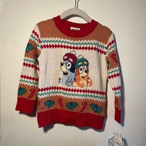 Bluey & Bingo Christmas Holiday Sweater Size 18 months